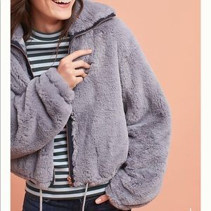 Anthropologie Faux Fur Bristol Jacket